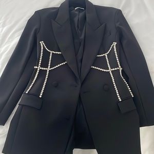AREA blazer never worn. Still with tags. Brand new. Bedazzled